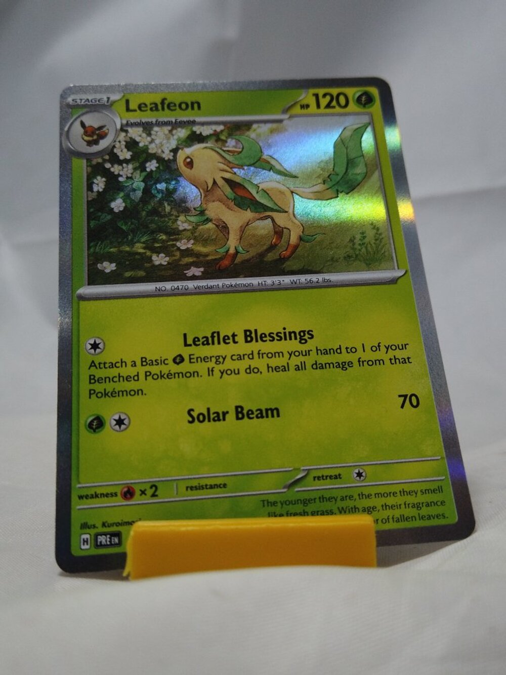 Pokemon Leafeon 5/131 Prismatic Evolutions Card Rare Holo NM